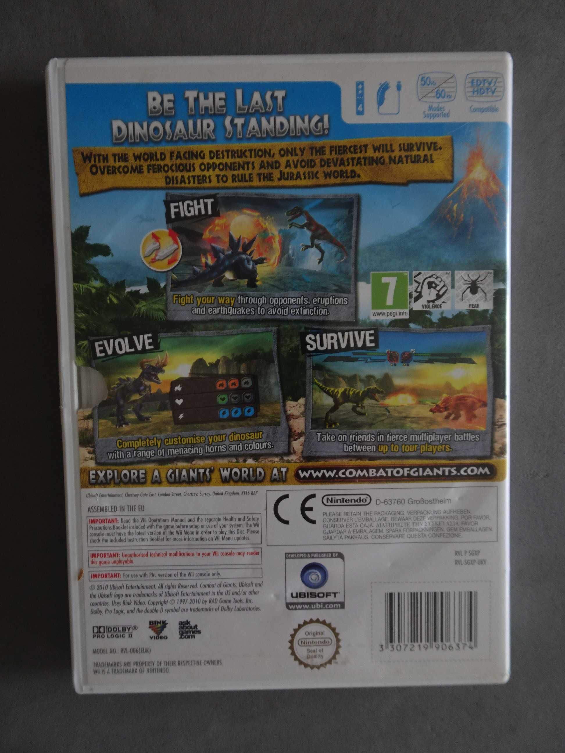 Jogo WII - Combat Giants Dinosaurs Strike