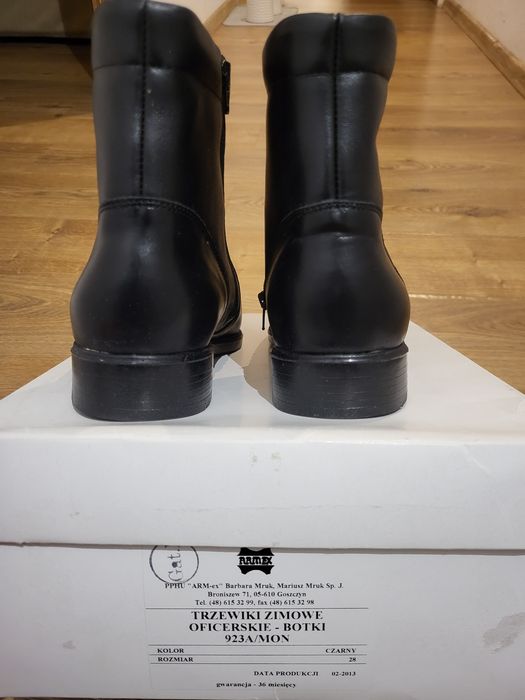 trzewiki zimowe oficerskie botki  wz mon 923A/MON r. 28 galowe  Armex