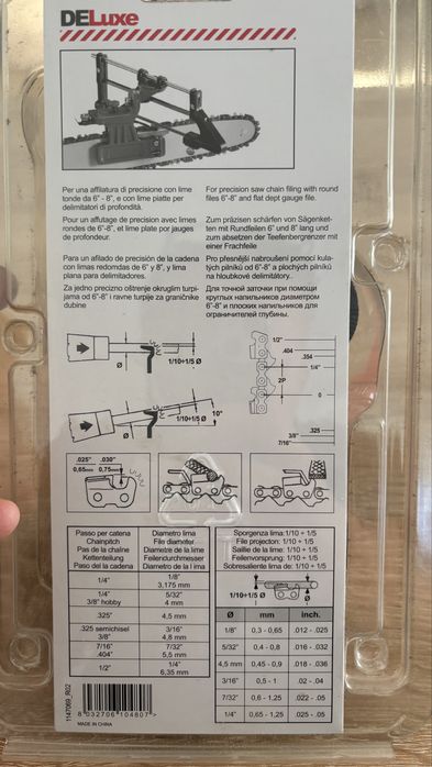 TECOMEC DELUXE Ручний заточний станок для ланцюгів