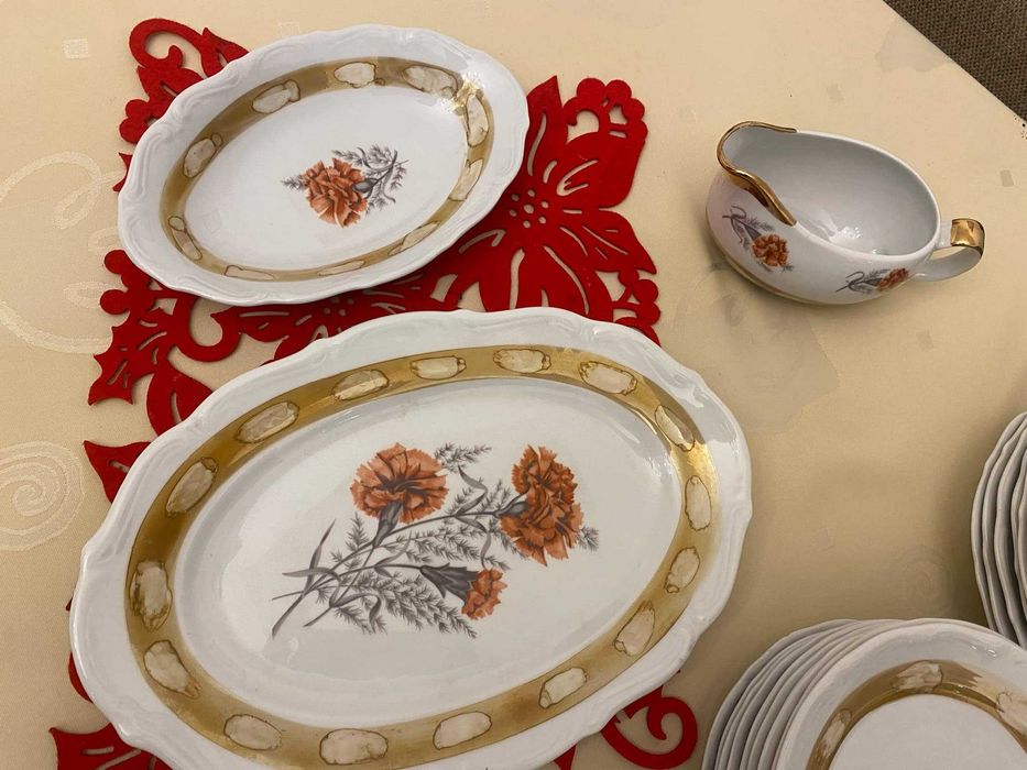 Zestaw obiadowy Wałbrzych PRL