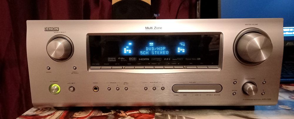 Denon AVR-2308 7.1×135w HDMI/Optical/zona2/Phono/GUI/Audyssey/6-16om