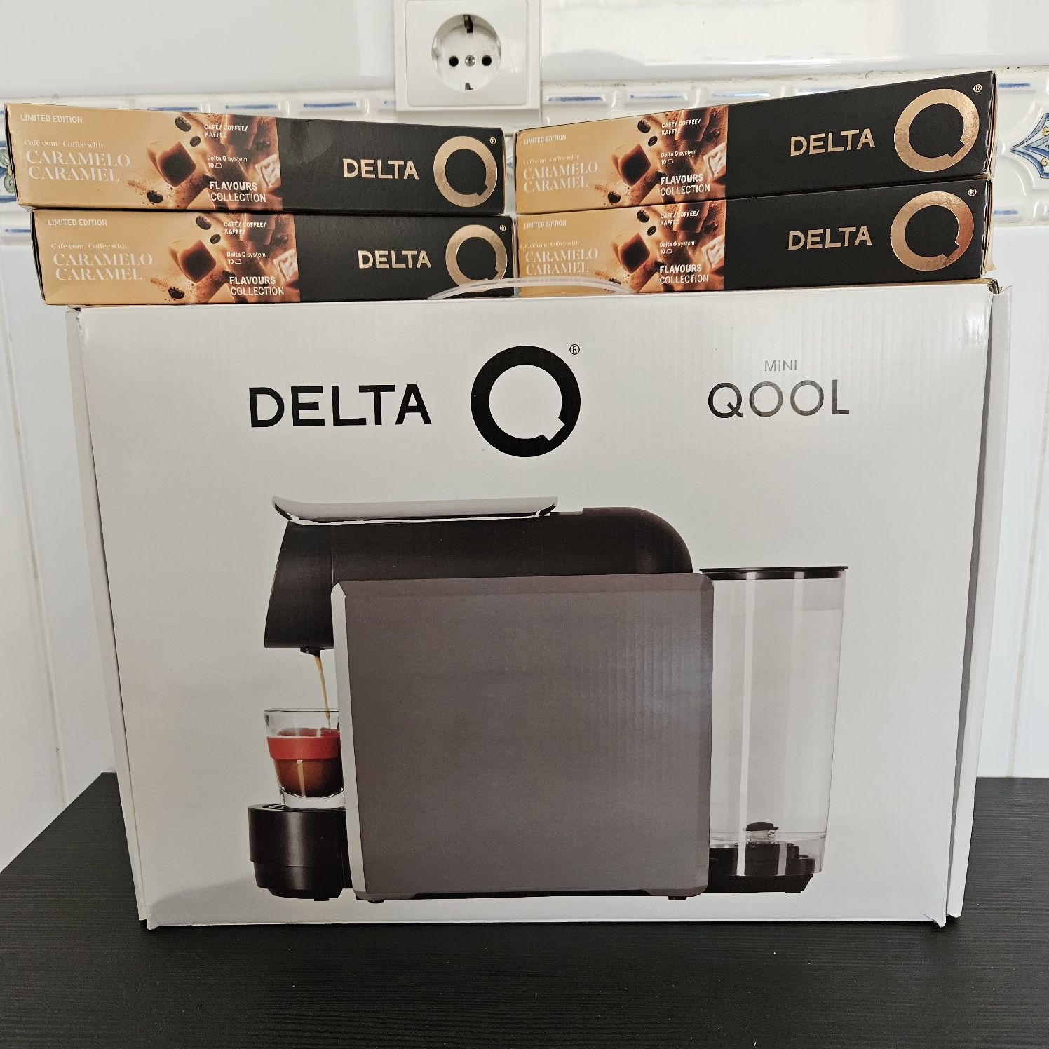 Máquina de Café Delta Q Mini Qool Cinzenta-Oferta de 60 Cápsulas.