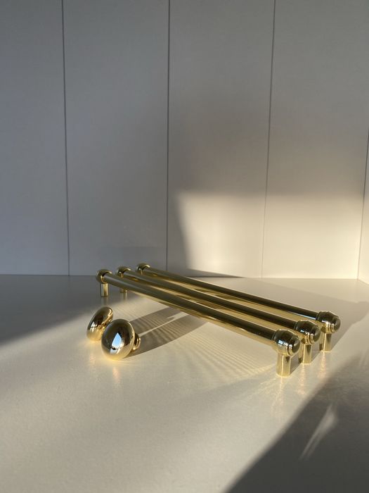 Zestaw uchwytów meblowych 3 relingi 2 gałki 4 haczyki