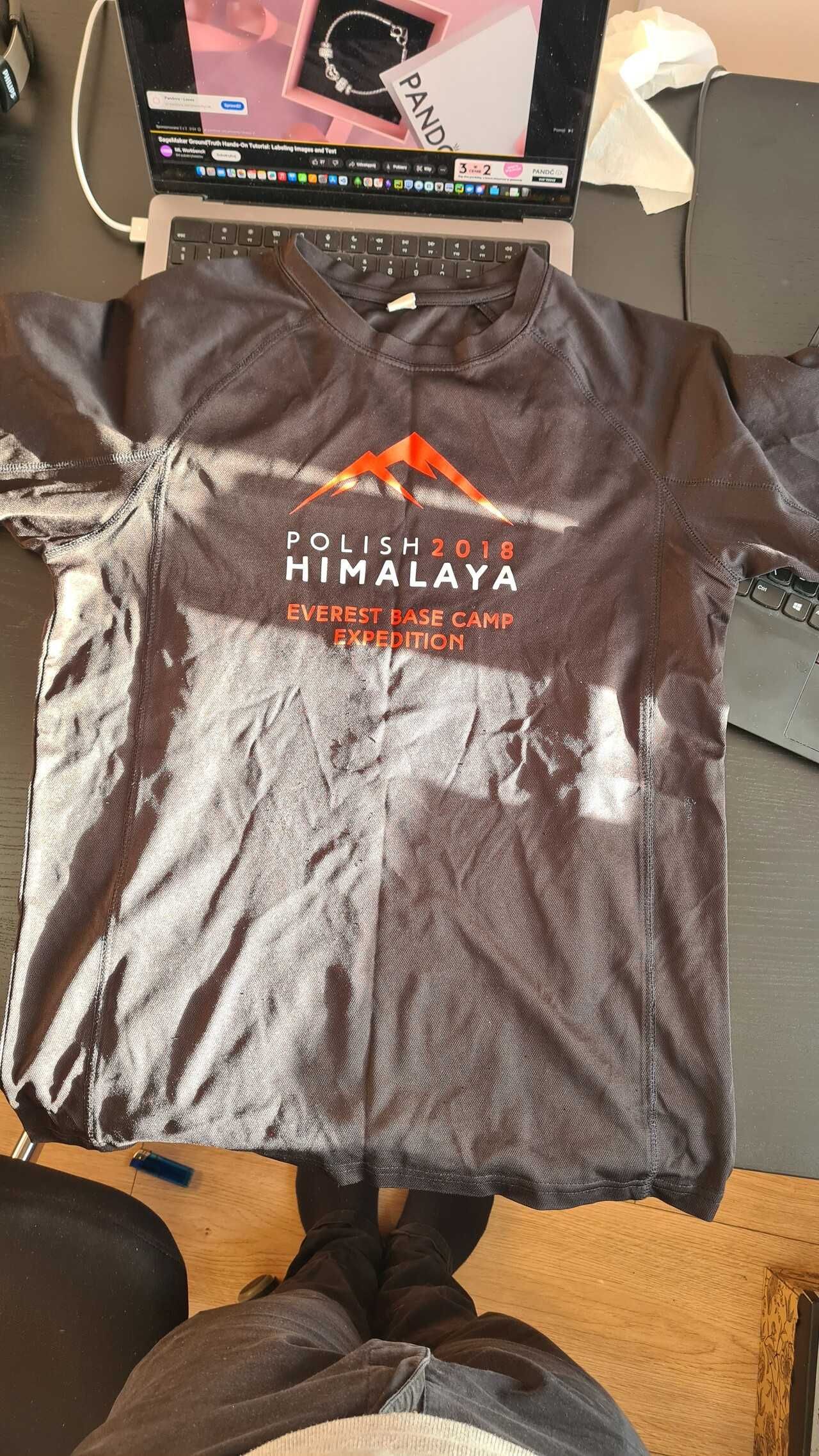 Czarny Sportowy T-shirt pl himalaya 2018 EVEREST base camp EXPEDITION