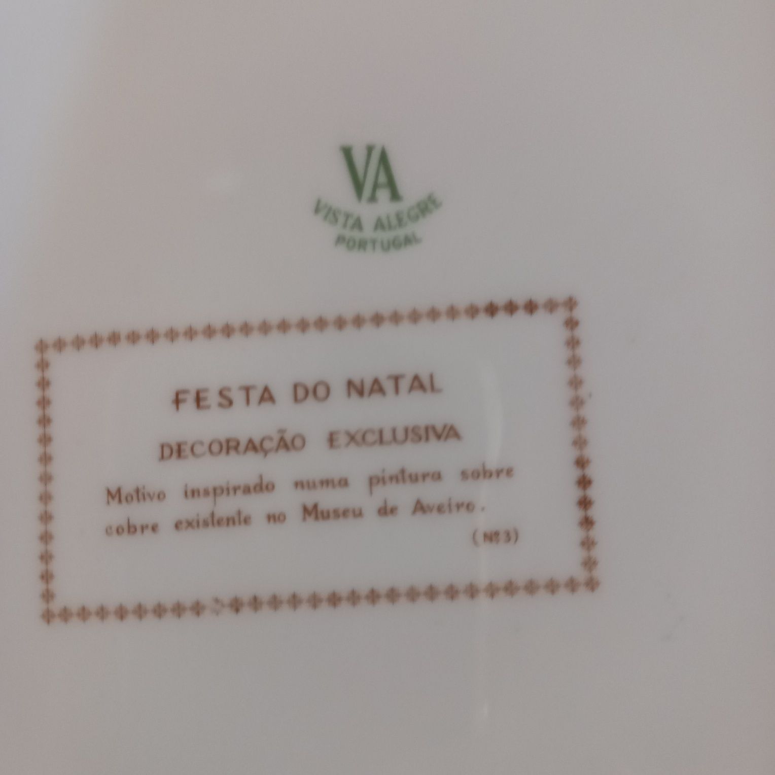 Pratos de Natal Vista Alegre  Novissimos