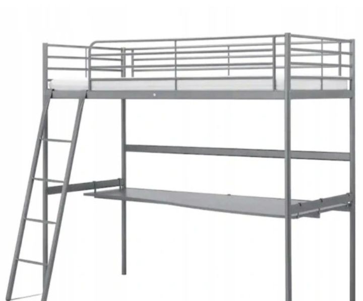 Łózko piętrowe z biurkiem svarta ikea