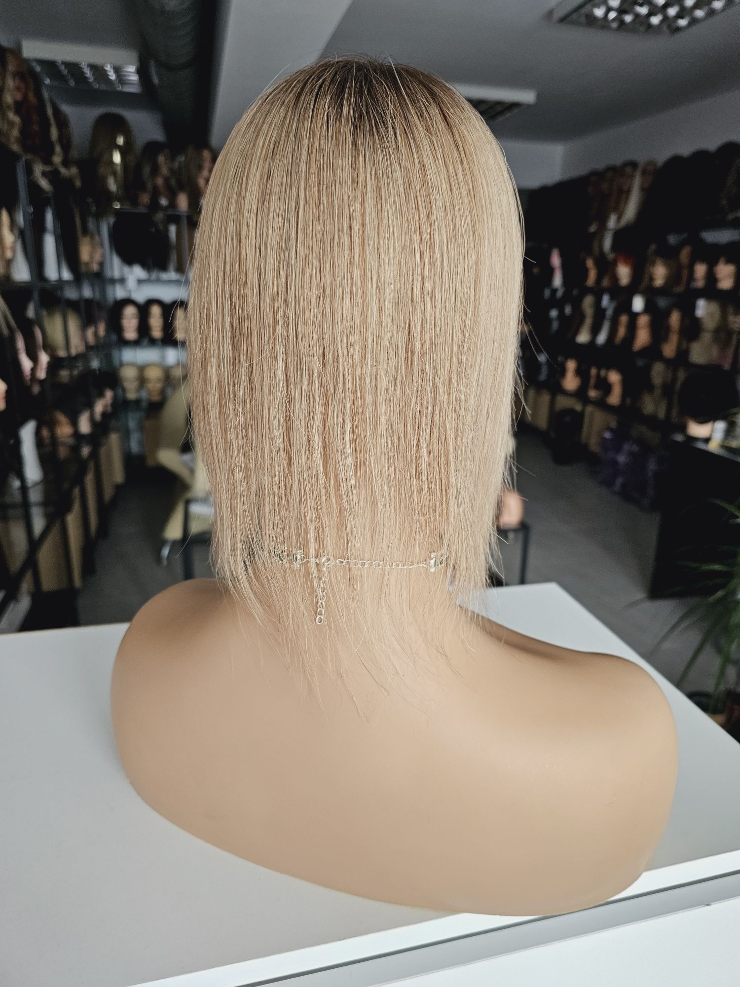 Topper uzupełnienie z włosów naturalnych mini Asia piaskowy blond 30cm