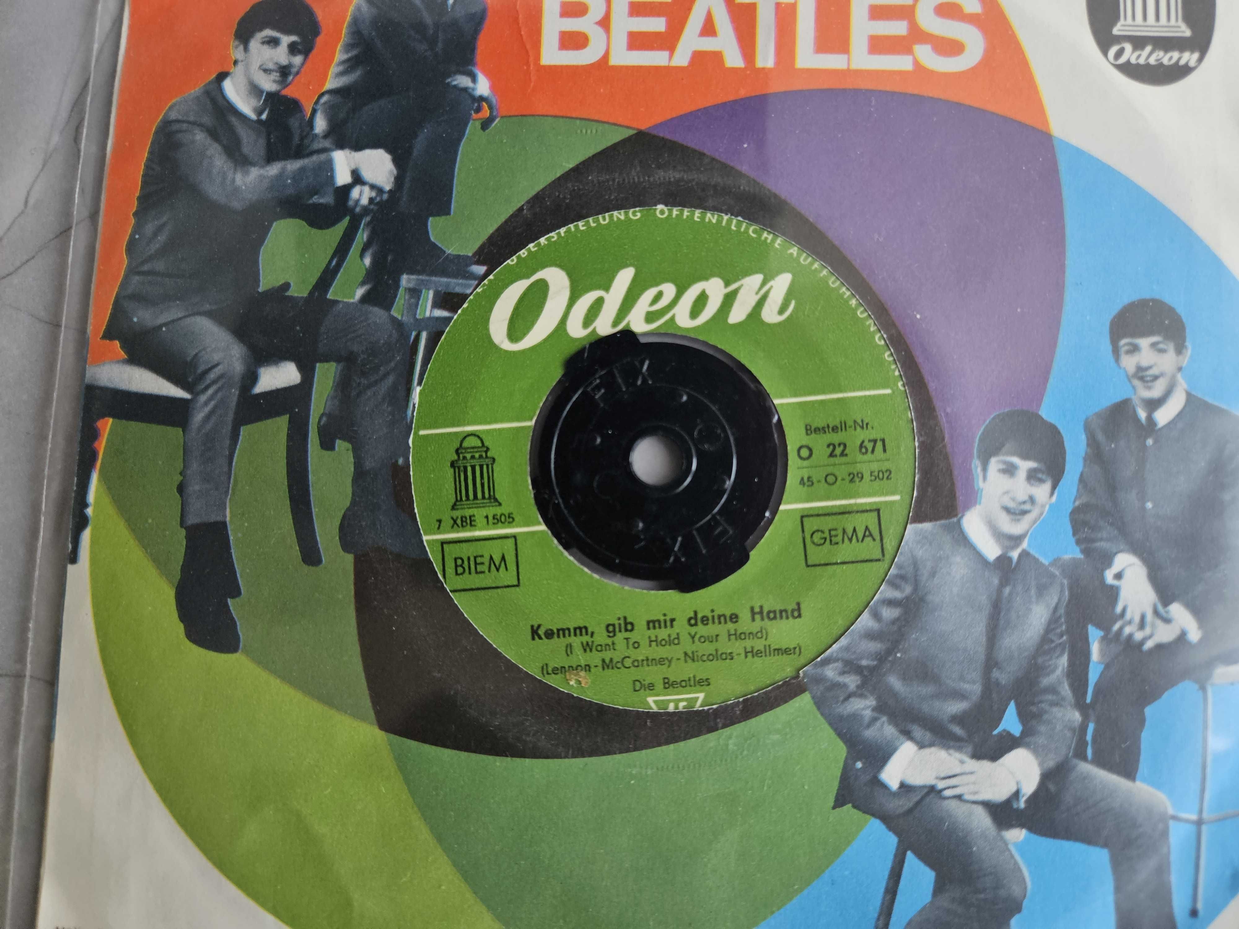THE BEATLES 2 Single: Ticket To Ride 1965 UK + Komm gib mir Deine