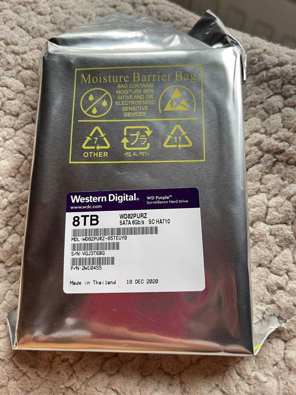 Жёсткий  диск Western Digital Purple объёмом 8TB