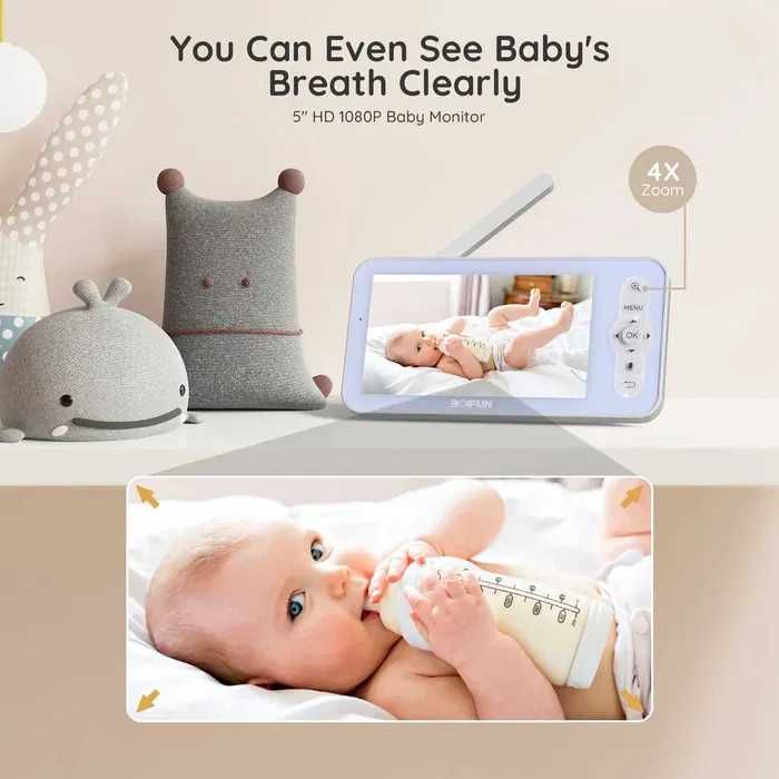 Відеоняня boifun 1080p smart video monitor Wi-Fi Android/IOS радіоняня