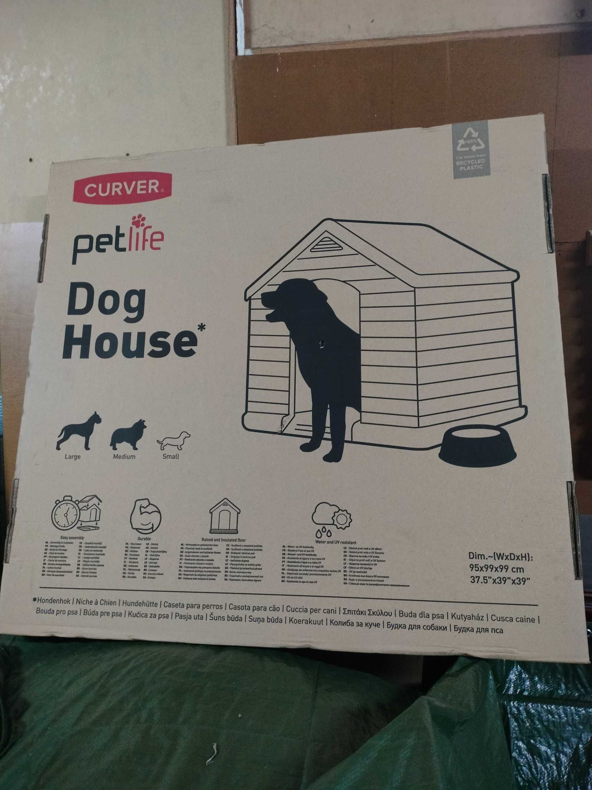 Casota de cão exterior de resina, para cães grandes e médios