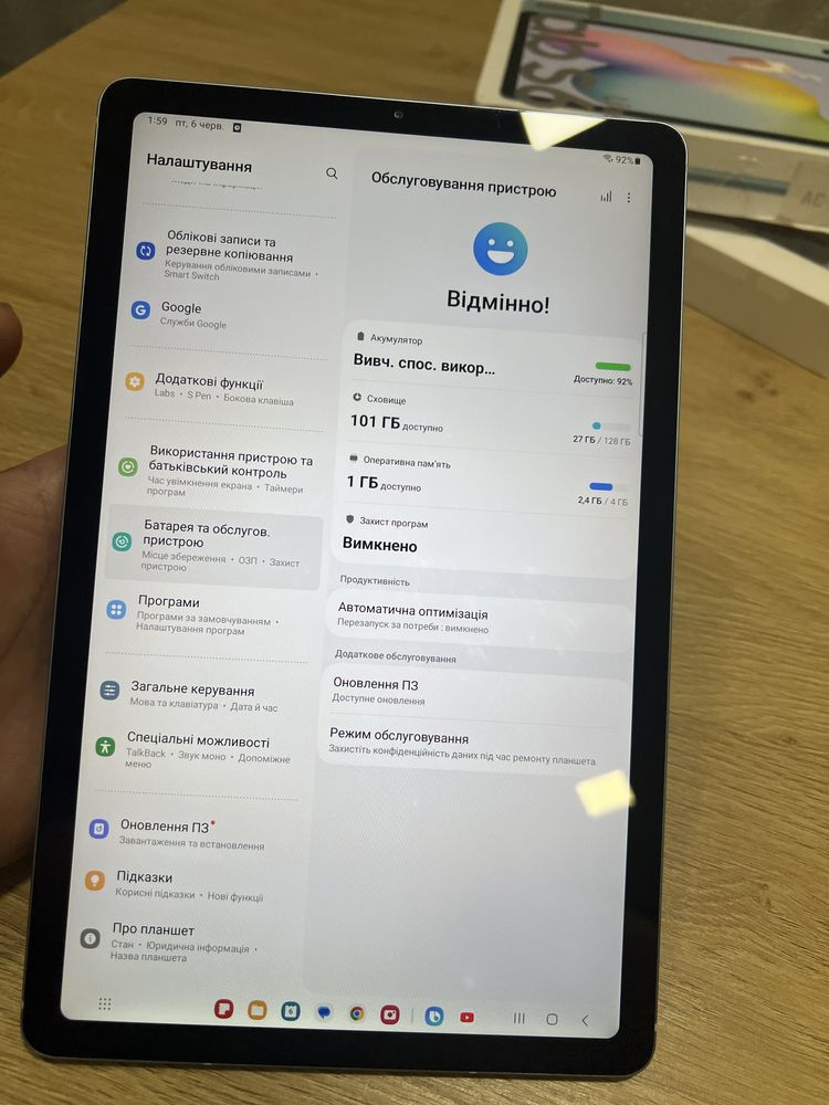 Samsung Tab s6 lite 128 Wi/Fi