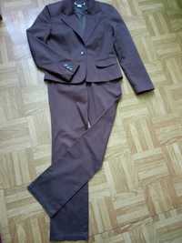 żakiet brązowy + spodnie