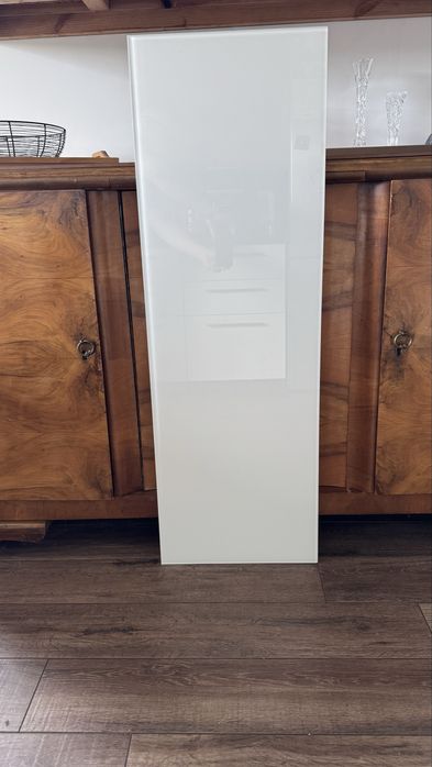 Panel górny szklany bialy BESTA IKEA
