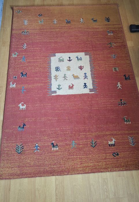 Dywan do salonu, dywan do pokoju dziecka 120x170 czerwony wzorki