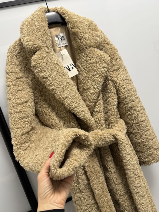 Шуба zara довга максі хс с