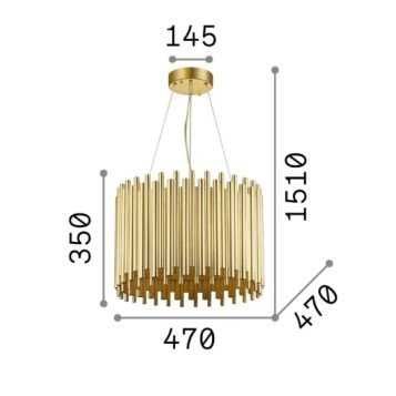 Złota lampa do salonu PAN SP5