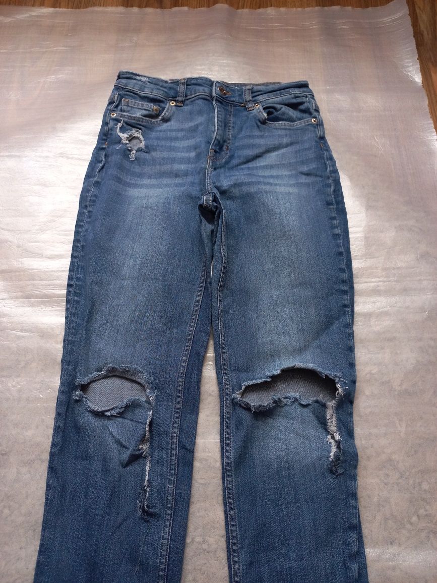 Spodnie jeansy z dziurami H&M