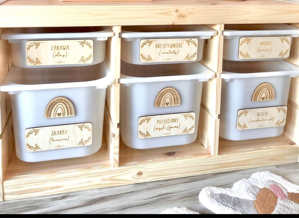 Regal Trofast + tabliczki