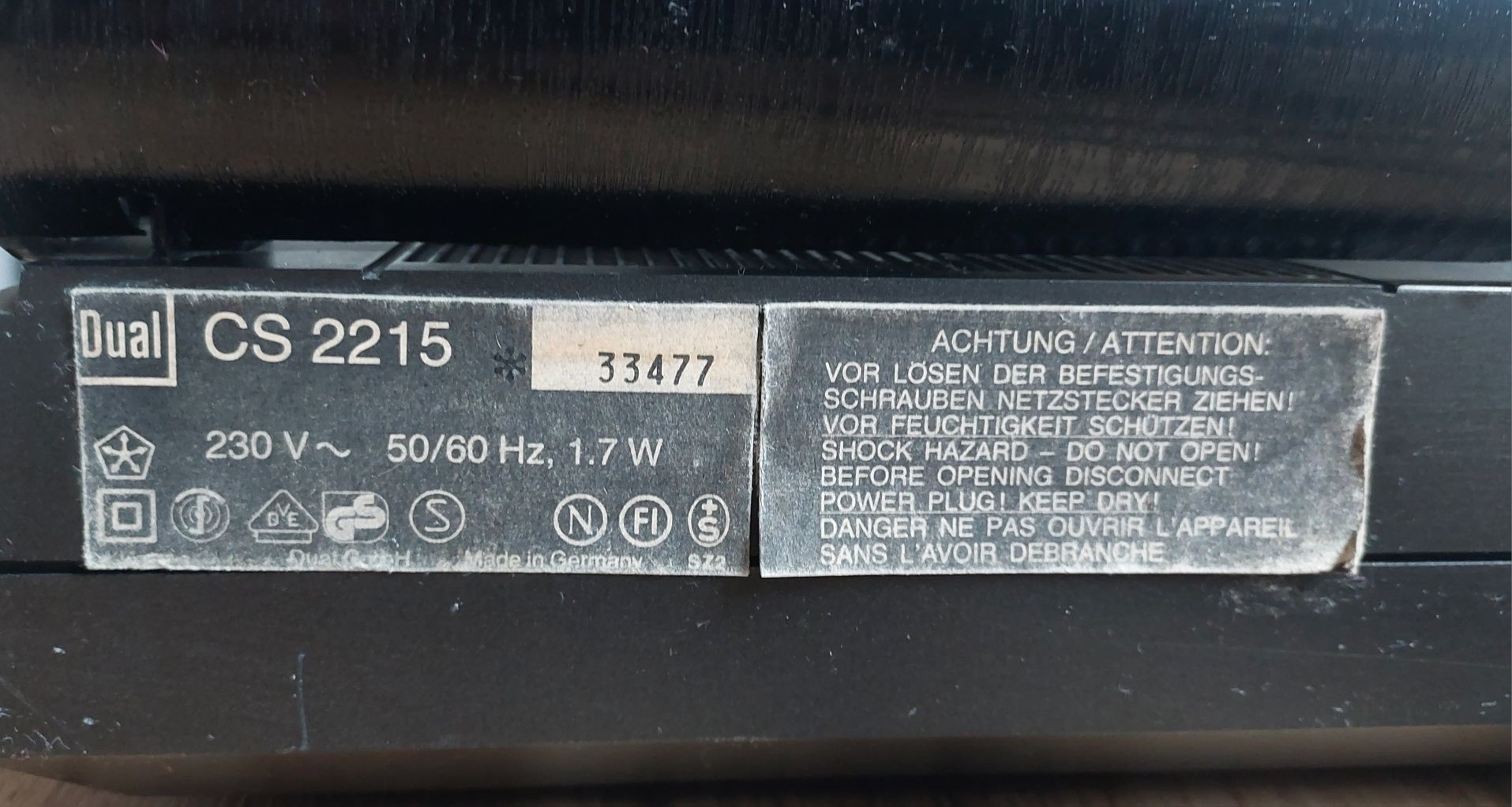 Gramofon Dual model CS 2215