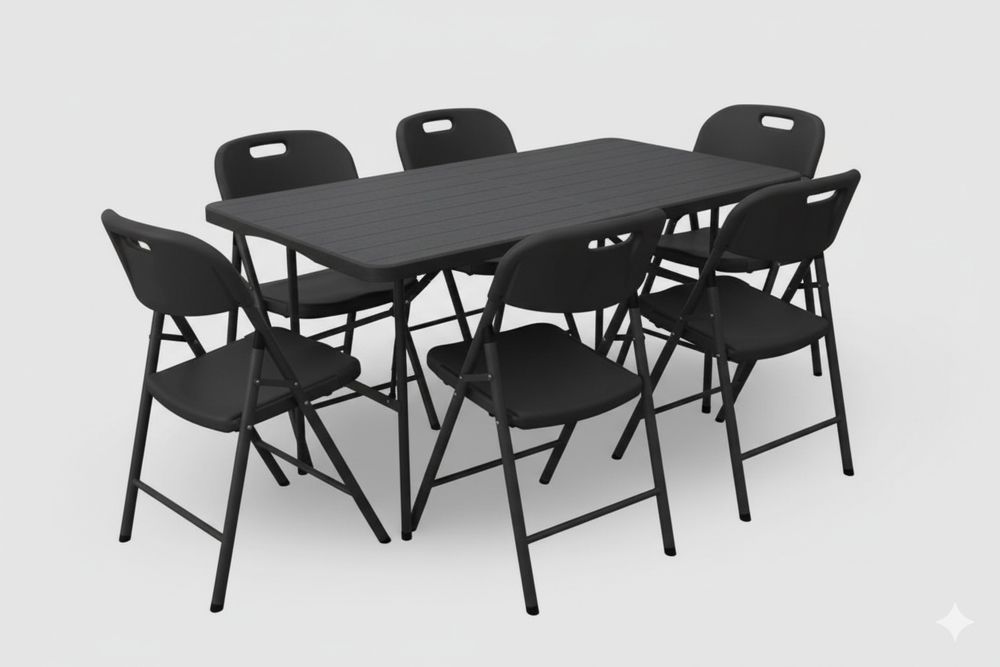 Wynajem stołu 180x75 i krzeseł 6 szt