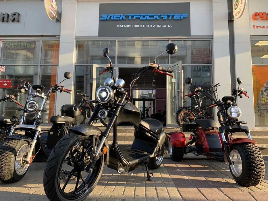 NEW Електробайк Citycoco Chopper 2000Вт ! Наложка 12 колеса