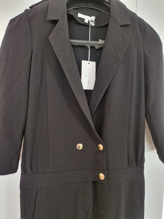 Czarny elegancki kombinezon PATRIZIA PEPE Nowy z metkami sylwester