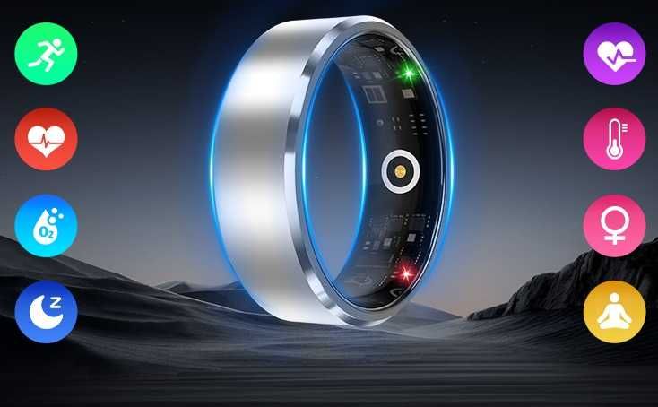 Smart Ring Fitness Tracker krokomierz YD LIFE srebrny rozmiar #10