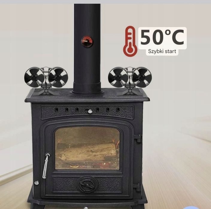 Wentylator Kominkowy Podwójny Bez Uzycia Pradu