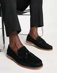 Asos Design 44,5 Loafersy Skórzane Czarne H15696