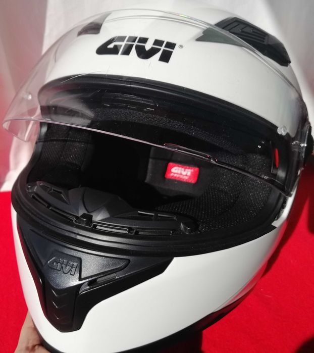 Capacete de mota Givi 50.4 Sniper Branco (M - 58)