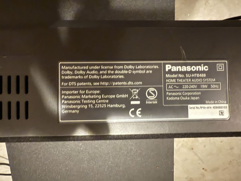 Soundbar Panasonic SU-HTB488