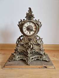 Stary zegar kominkowy mosiężny antyk zabytek 5kg