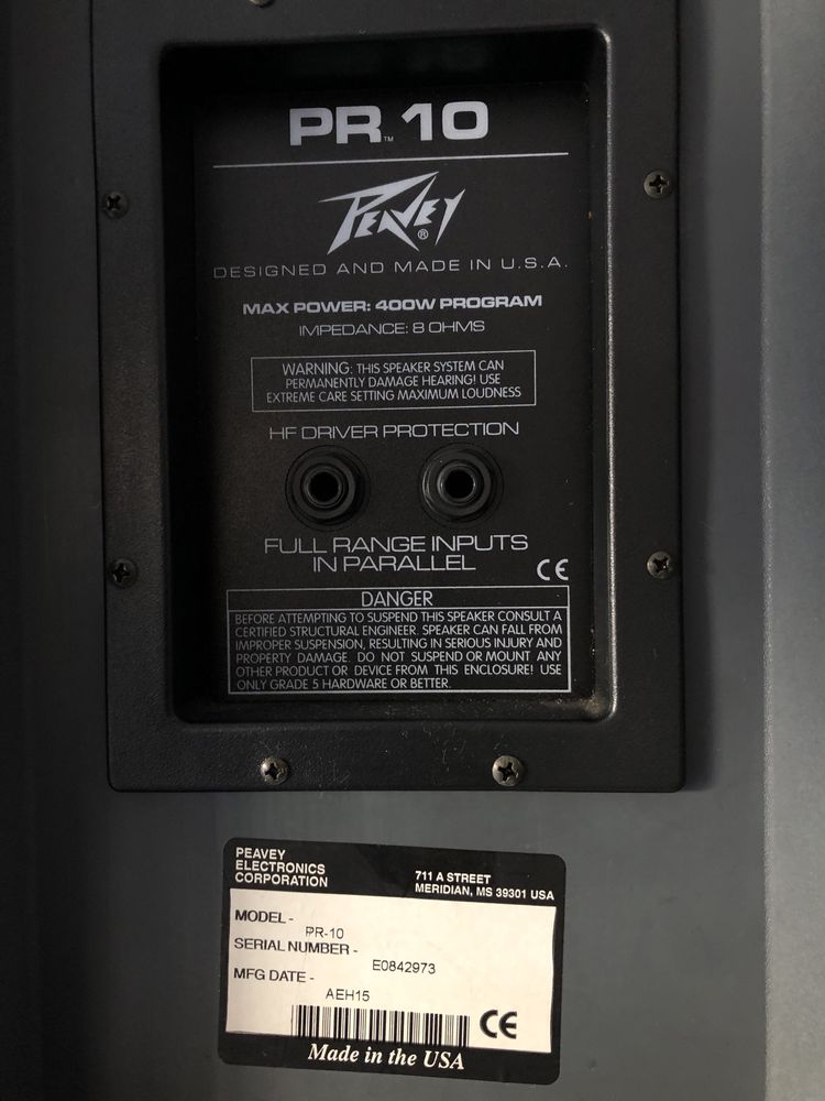 colunas PEAVEY PR10  e amplificador BEHRINGER A500 em excelente estado