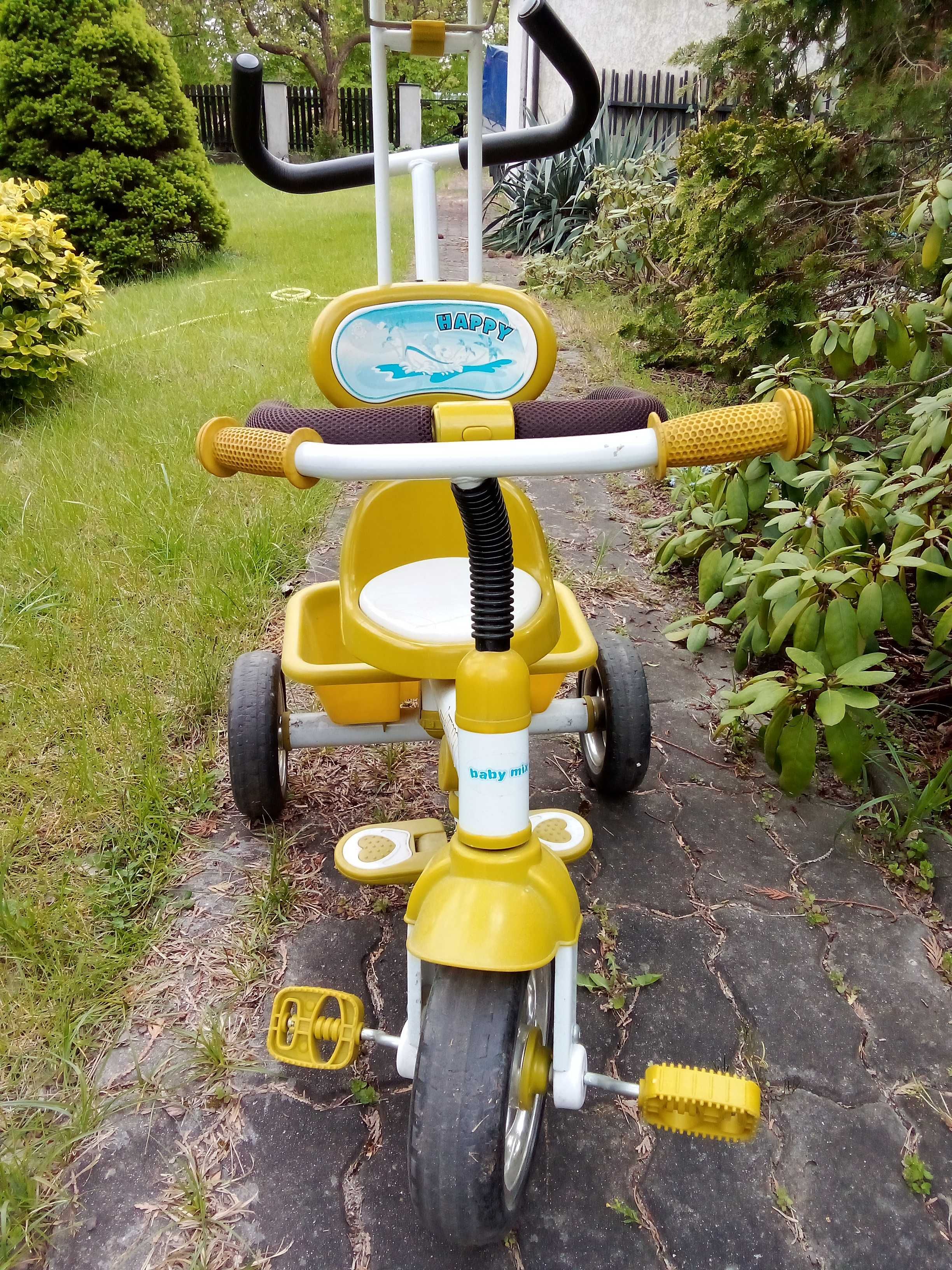 Rowerek dziecięcy trójkołowy rower  z daszkiem