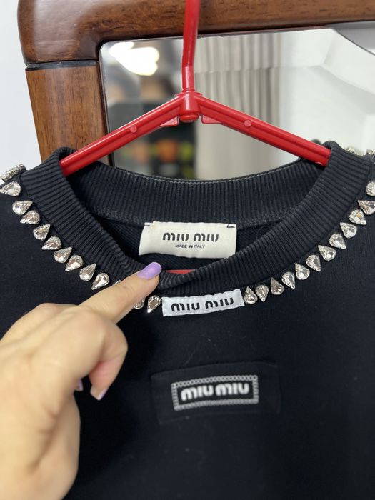 Байка чорна міу міу з камінчиками!