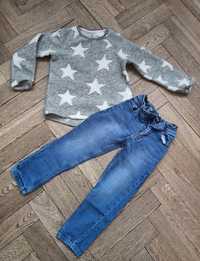 Zestaw dla dziewczynki 98/104 bluza spodnie rurki