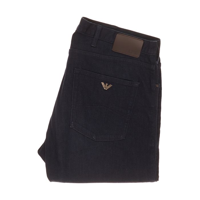 Spodnie Armani W36 Slim Fit Męskie Dark Blue Stretch Denim Italy