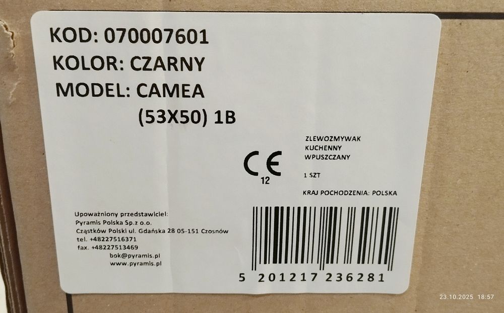 Zlewozmywak Pyramis Camea 53 cm granit /1