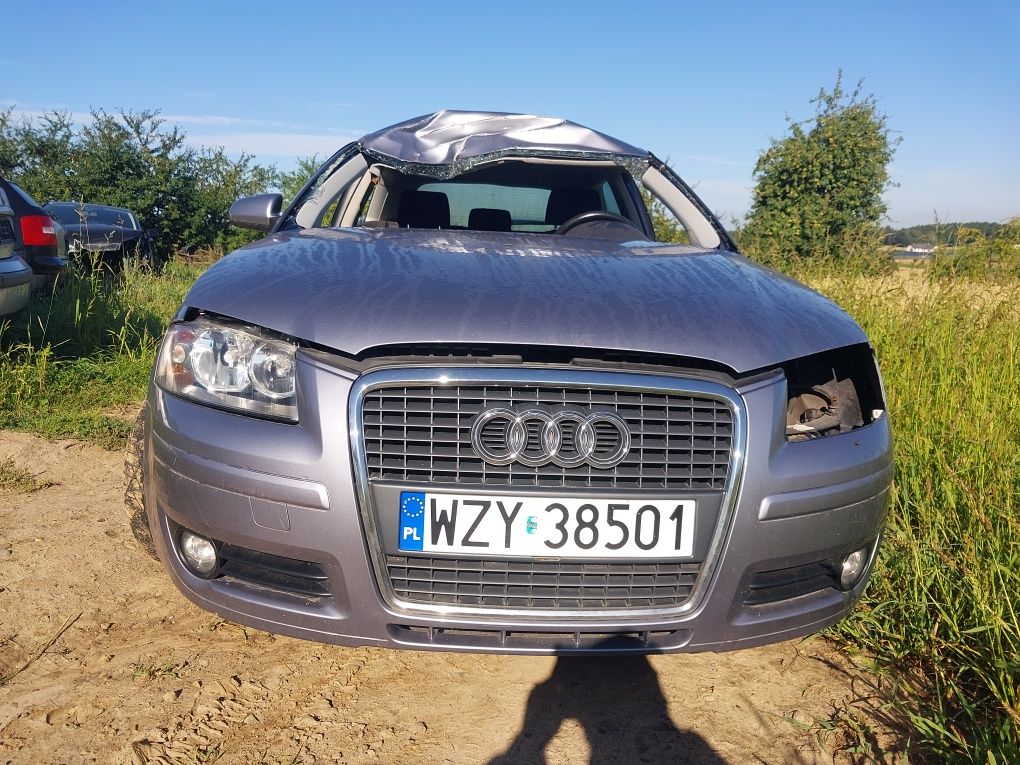 Części audi a3 8p silnik 1.6 mpi bse bgu dkrzynia fvh kolor ly7h