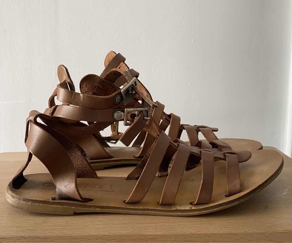 Buty sandały skórzane rzymianki gladiatorki rozmiar 37