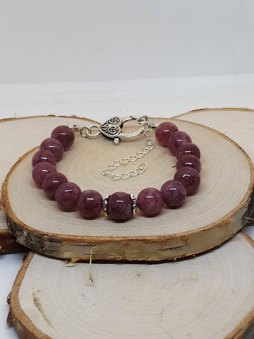 Energetyczna bransoletka z pięknego Lepidolitu