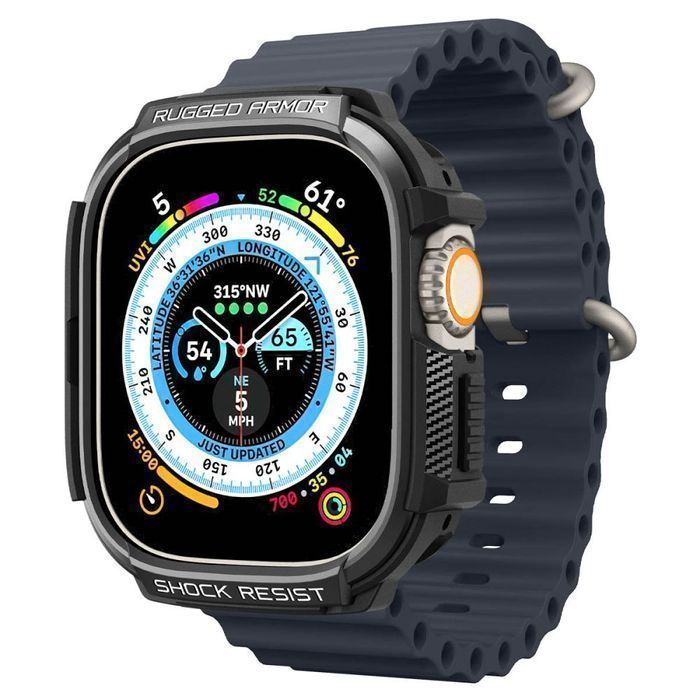 Etui Spigen Rugged Armor do Apple Watch 49 mm - Matowa Czern