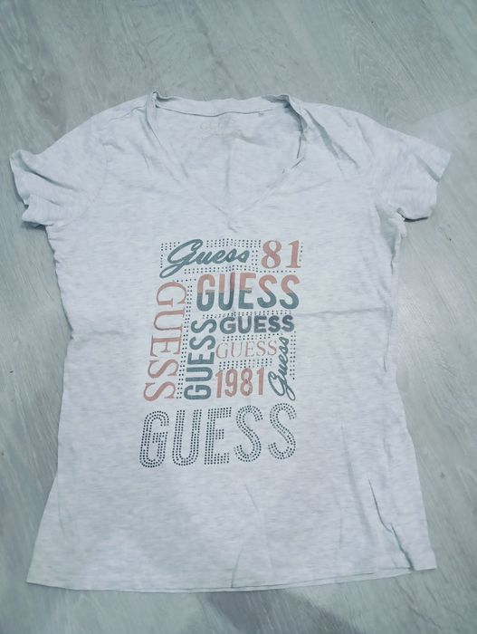 T-shirt damski guess szary rozmiar M