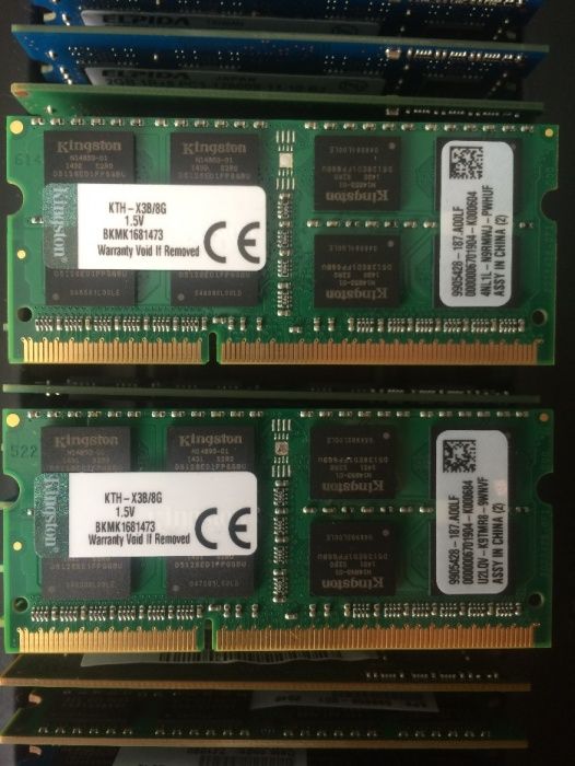 DDR3 8GB SO-DIMM Hynix, Samsung, Kingston 1600,1333 MHz Intel