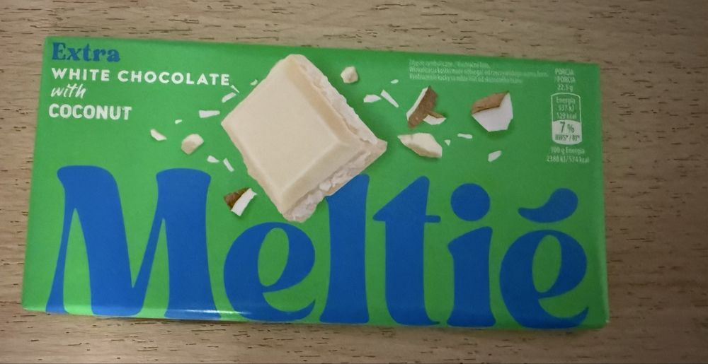 Biała czekolada meltie kokosowa