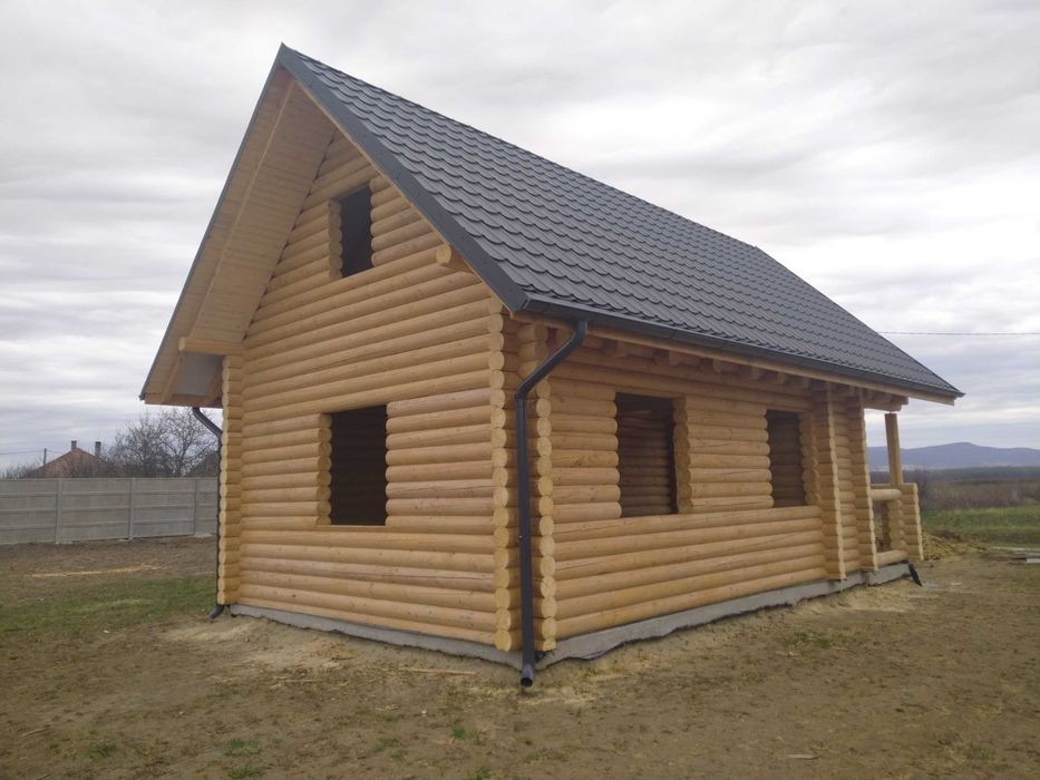 Drewniany Dom z Bala 500X700 z Poddaszem Użytkowym