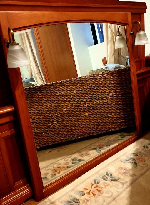 Espelho de Parede Rústico para casa de banho