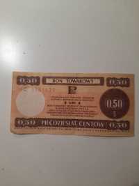 Banknoty kolekcjonerskie bon towarowy