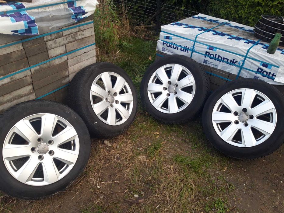 koła zimowe Audi opony zimowe Barum 205/55/16 + felgi alu